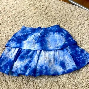 Blue tie dye skirt
